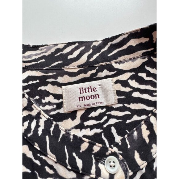 Aritzia LITTLE MOON Paloma Printed Button Up Shirt Blouse, Size XS - Picture 14 of 16